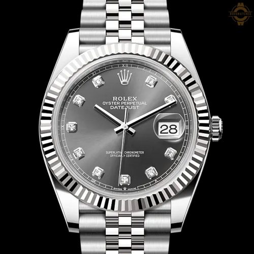 ROLEX Datejust Oyster, 41 mm, Oystersteel and white gold Watch