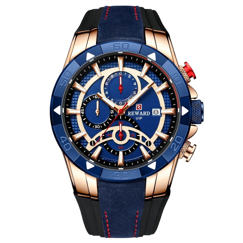 Men’s Watch Calendar Watch Tape Quartz Watch Six-pin Watch Business Men’s Watch