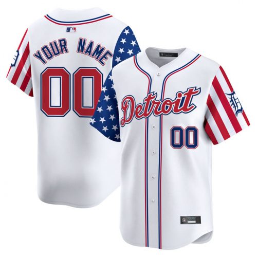 Detroit Tigers 2025 Memorial Day White Baseball Jerset