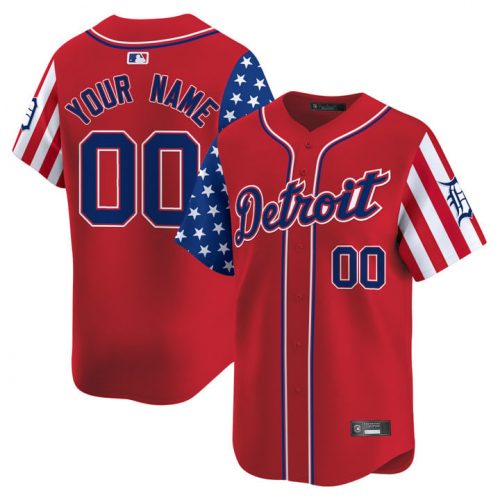 Detroit Tigers 2025 Memorial Day Red Baseball Jerset