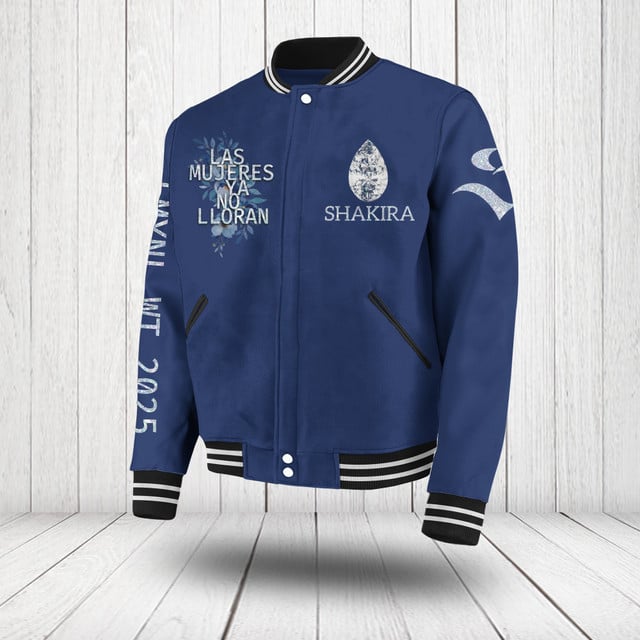 Shakira Las Mujeres Ya No Lloran World Tour 2025 Baseball Jacket Shakira Las Mujeres Ya No Lloran World Tour 2025 Baseball Jacket