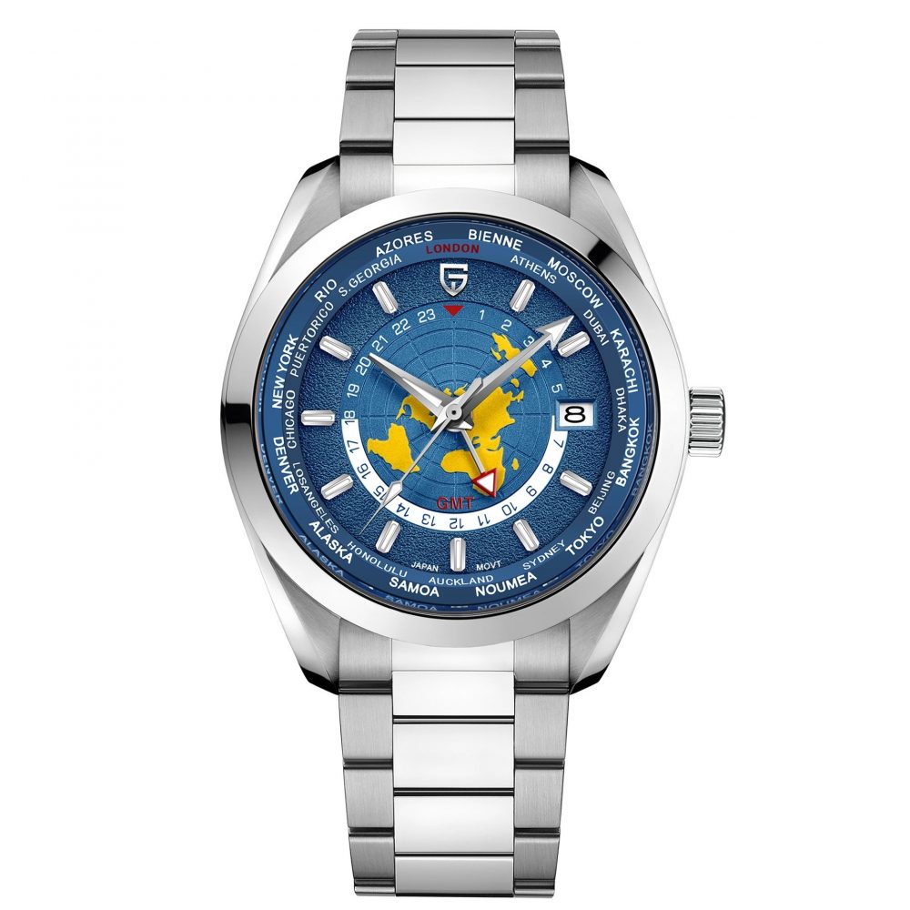Men’s Multifunctional Mechanical GMT Dual Time Zone Luminous Watrproof Watch