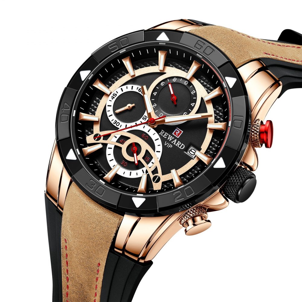 Men’s Watch Calendar Watch Tape Quartz Watch Six-pin Watch Business Men’s Watch
