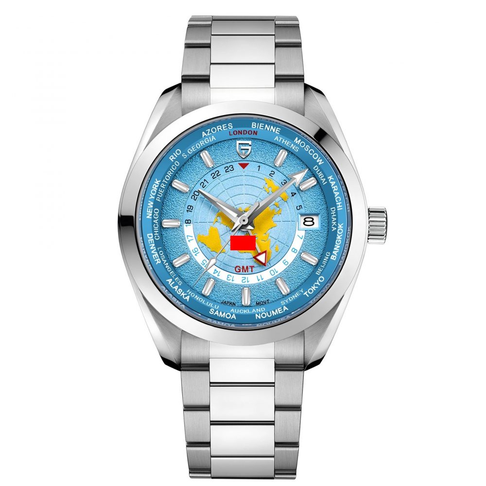 Men’s Multifunctional Mechanical GMT Dual Time Zone Luminous Watrproof Watch