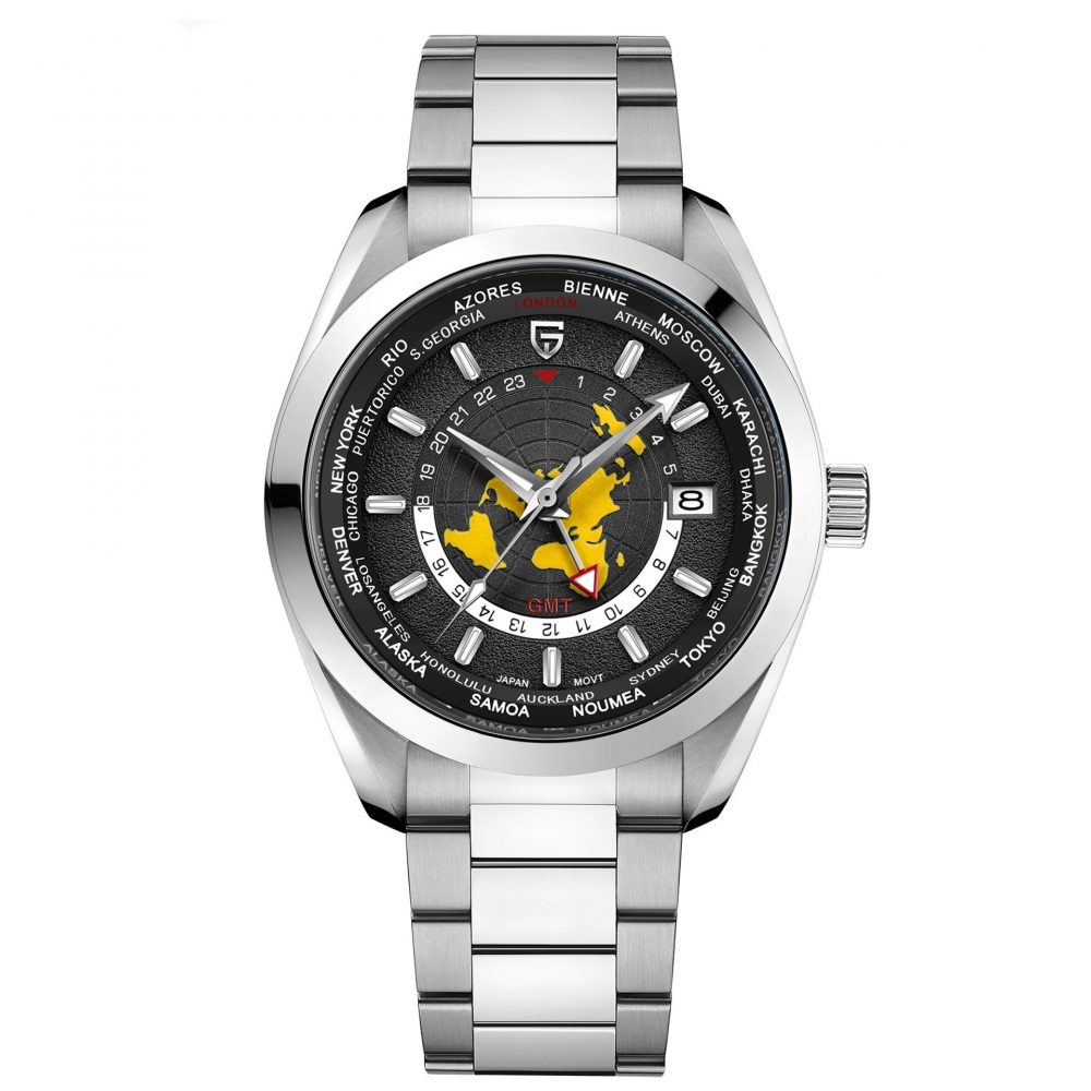 Men’s Multifunctional Mechanical GMT Dual Time Zone Luminous Watrproof Watch