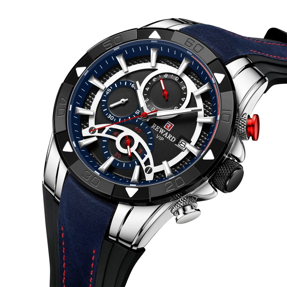 Men’s Watch Calendar Watch Tape Quartz Watch Six-pin Watch Business Men’s Watch