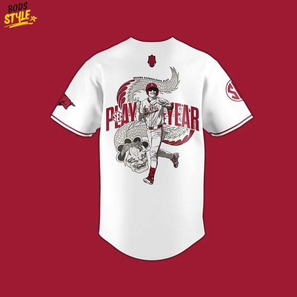 Arkansas Razorback Baseball Wehiwa Aloy Player Of The Year 2025 Jersey Arkansas Razorback Baseball Wehiwa Aloy Player Of The Year 2025 Jersey