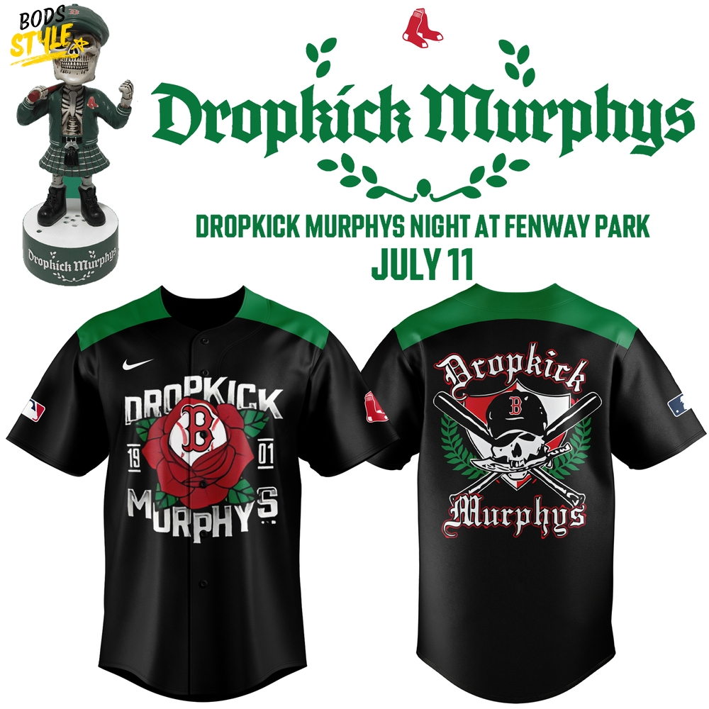 Boston Red Sox x Dropkick Murphys Night 2025 Special Baseball Jersey Boston Red Sox x Dropkick Murphys Night 2025 Special Baseball Jersey