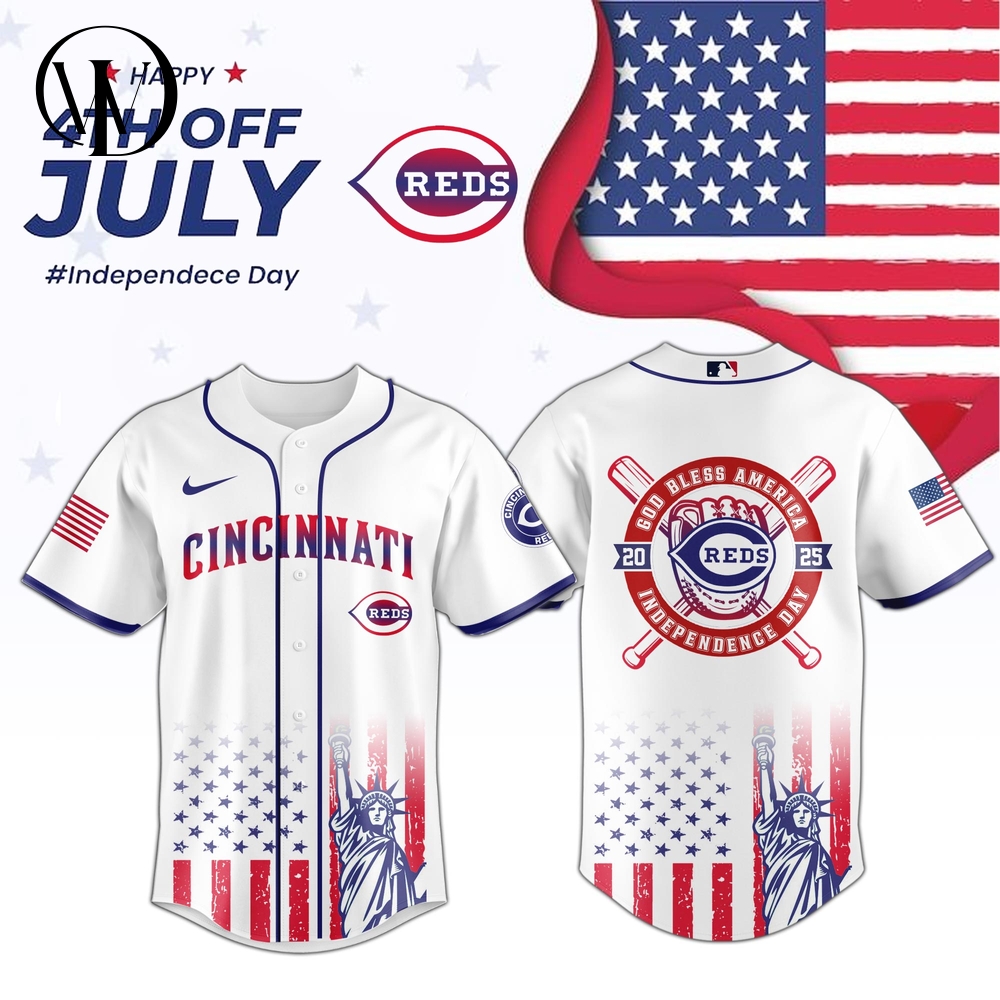 Cincinnati Reds MLB Happy Independence Day 2025 Jersey Cincinnati Reds MLB Happy Independence Day 2025 Jersey