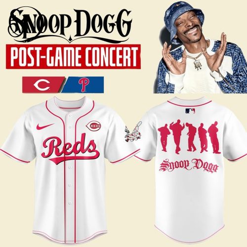 Cincinnati Reds x Snoop Dogg Post-Game Concert White Baseball Jersey