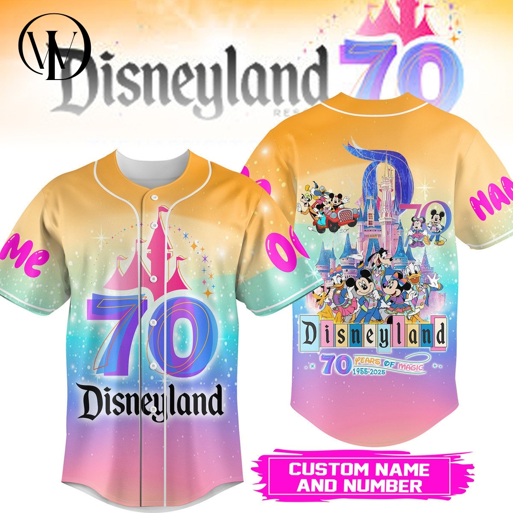 Disneyland 70 Years of Magic Special Baseball Jersey Disneyland 70 Years of Magic Special Baseball Jersey