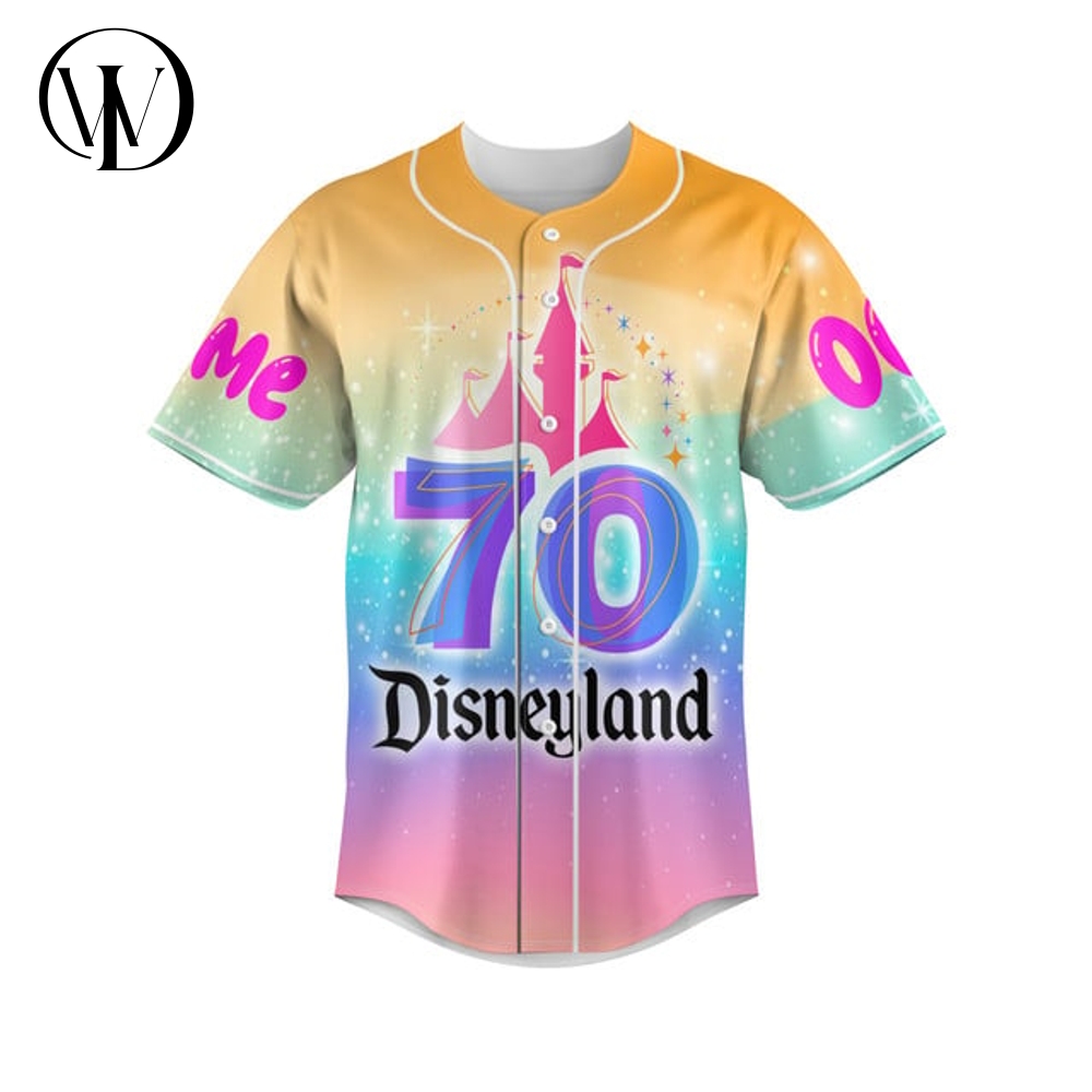 Disneyland 70 Years of Magic Special Baseball Jersey Disneyland 70 Years of Magic Special Baseball Jersey