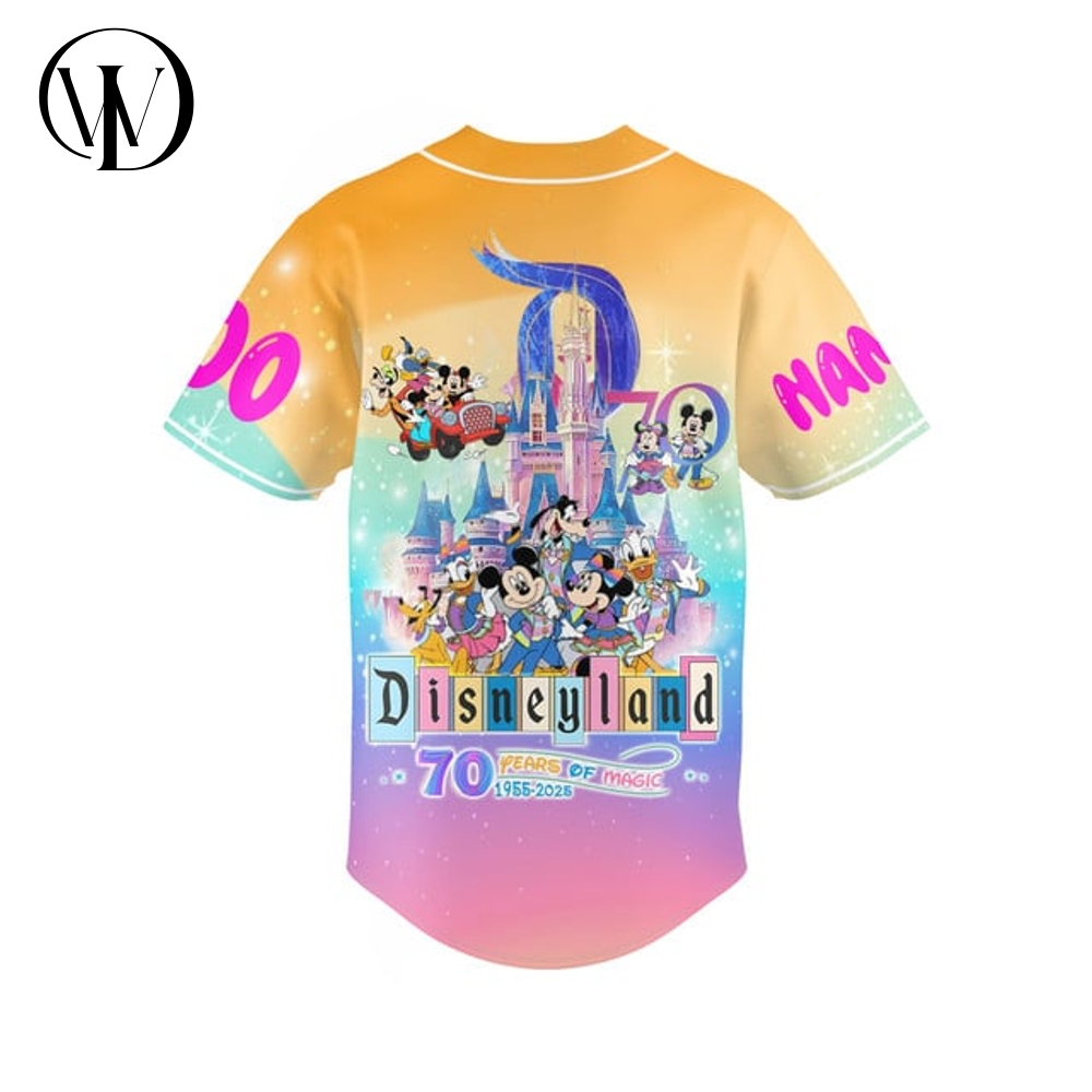 Disneyland 70 Years of Magic Special Baseball Jersey Disneyland 70 Years of Magic Special Baseball Jersey