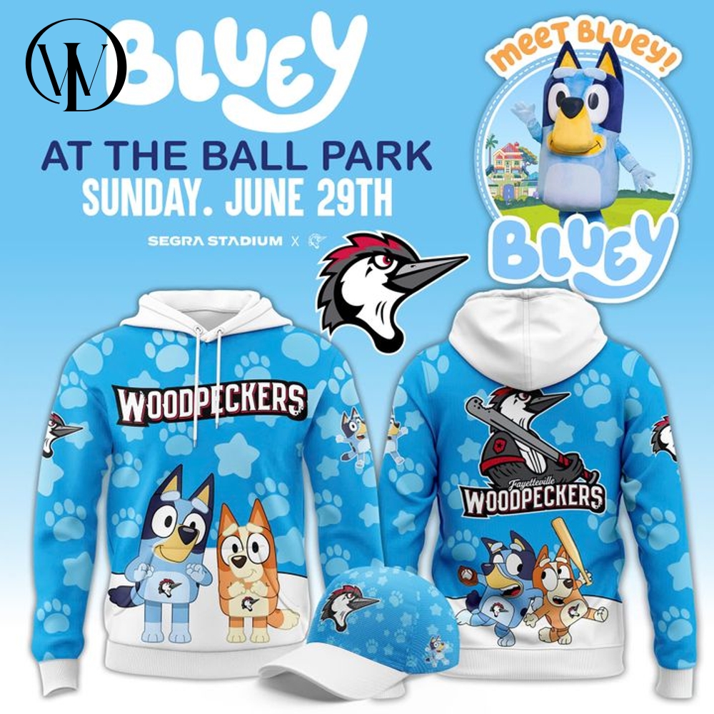Fayetteville Woodpeckers x Bluey Day Special Hoodie Fayetteville Woodpeckers x Bluey Day Special Hoodie