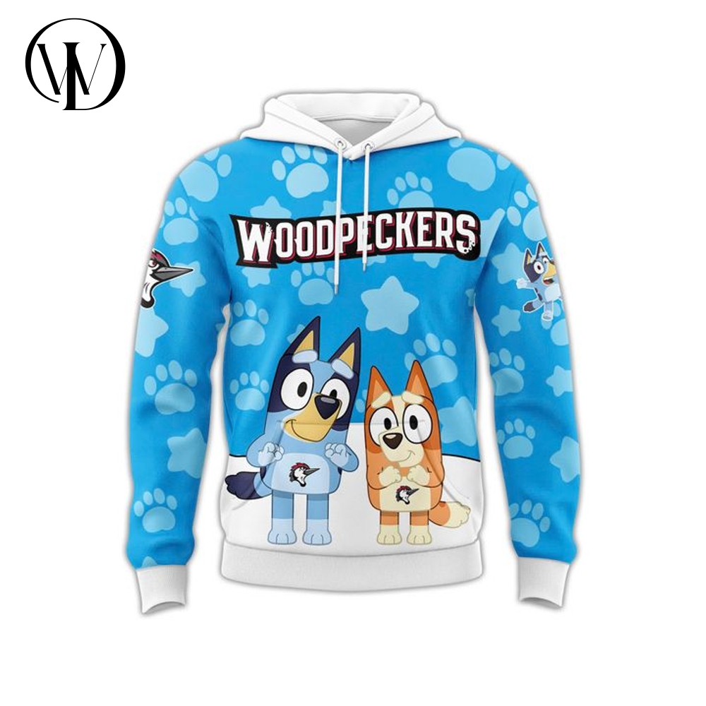 Fayetteville Woodpeckers x Bluey Day Special Hoodie Fayetteville Woodpeckers x Bluey Day Special Hoodie