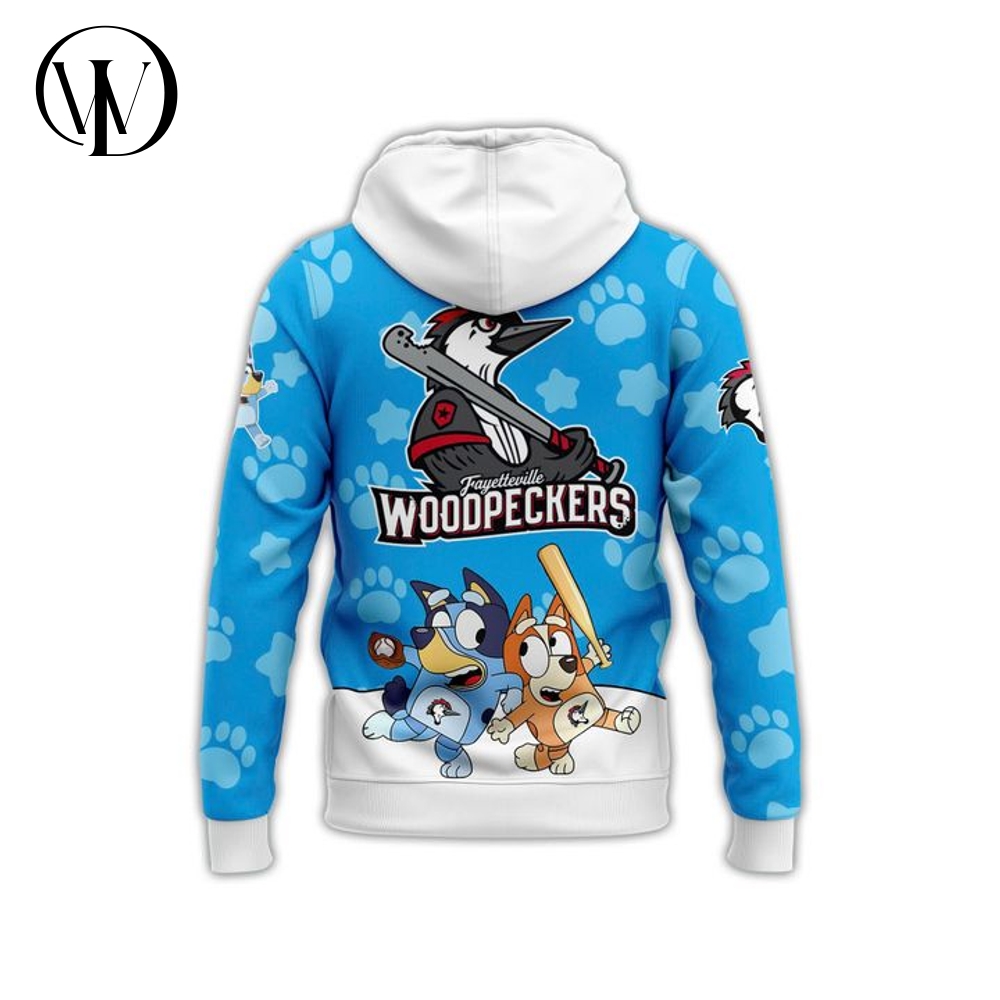 Fayetteville Woodpeckers x Bluey Day Special Hoodie Fayetteville Woodpeckers x Bluey Day Special Hoodie