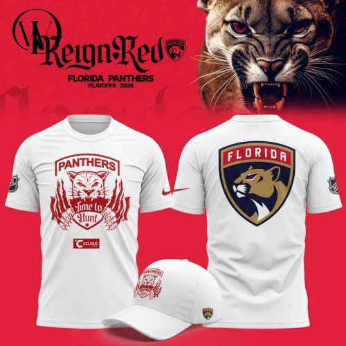 Florida Panthers “Time to Hunt in Sunrise” Special White Tee
