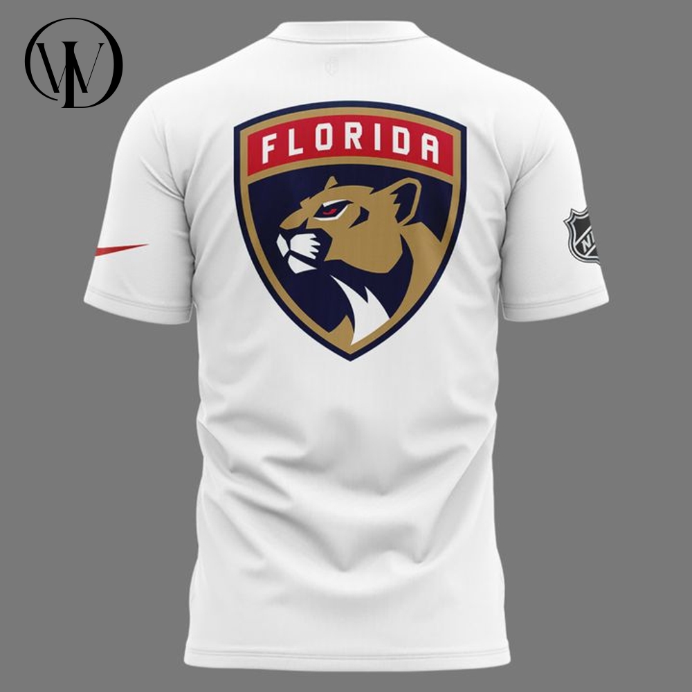 Florida Panthers "Time to Hunt in Sunrise" Special White Tee Florida Panthers "Time to Hunt in Sunrise" Special White Tee