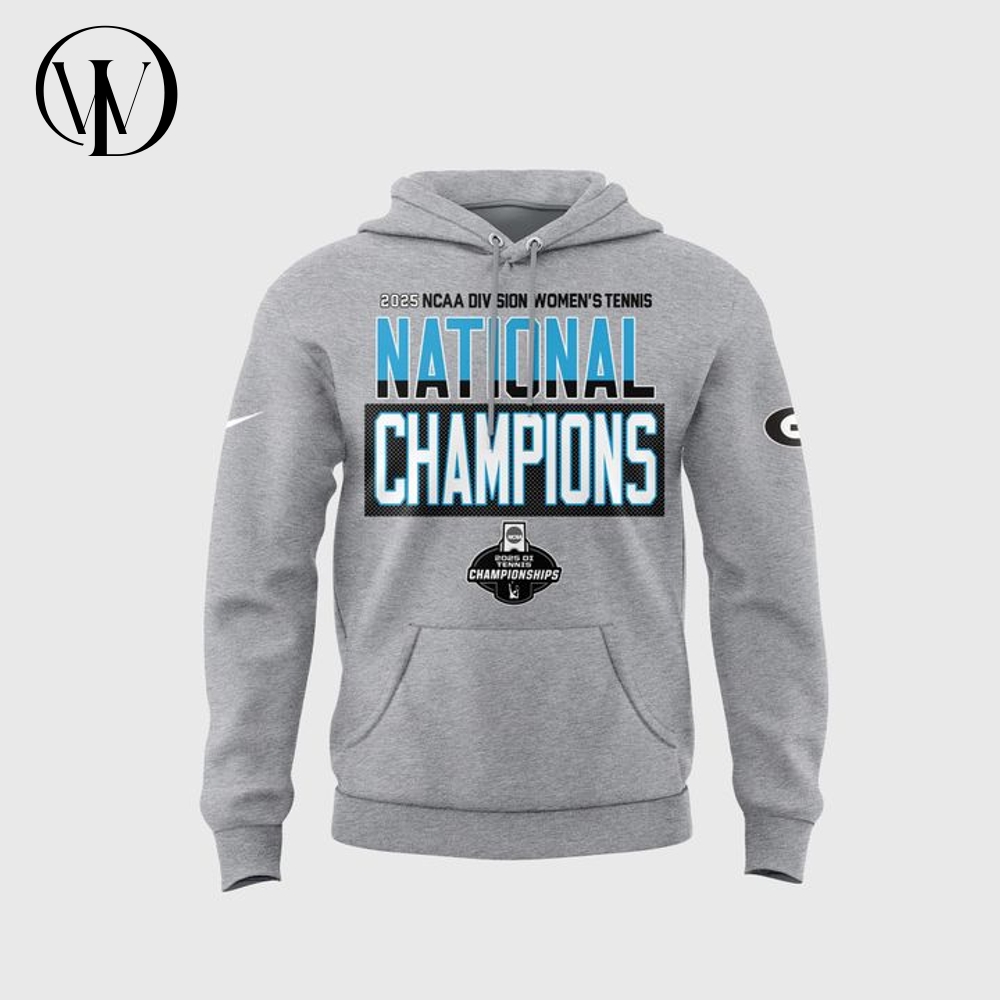 Georgia Bulldogs 2025 NCAA Women's Tennis National Champions Special Grey Hoodie Georgia Bulldogs 2025 NCAA Women's Tennis National Champions Special Grey Hoodie