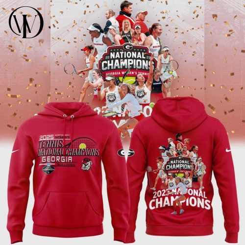 Georgia Bulldogs 2025 NCAA Women’s Tennis National Champions Special Red Hoodie