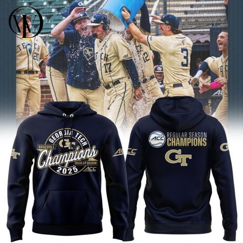 Georgia Tech Yellow Jackets 2025 ACC Baseball Regular Season Champions Hoodie
