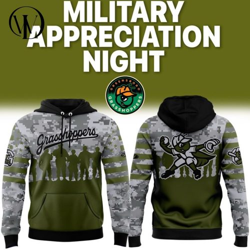 Greensboro Grasshoppers x Military Appreciation Night Camo Hoodie