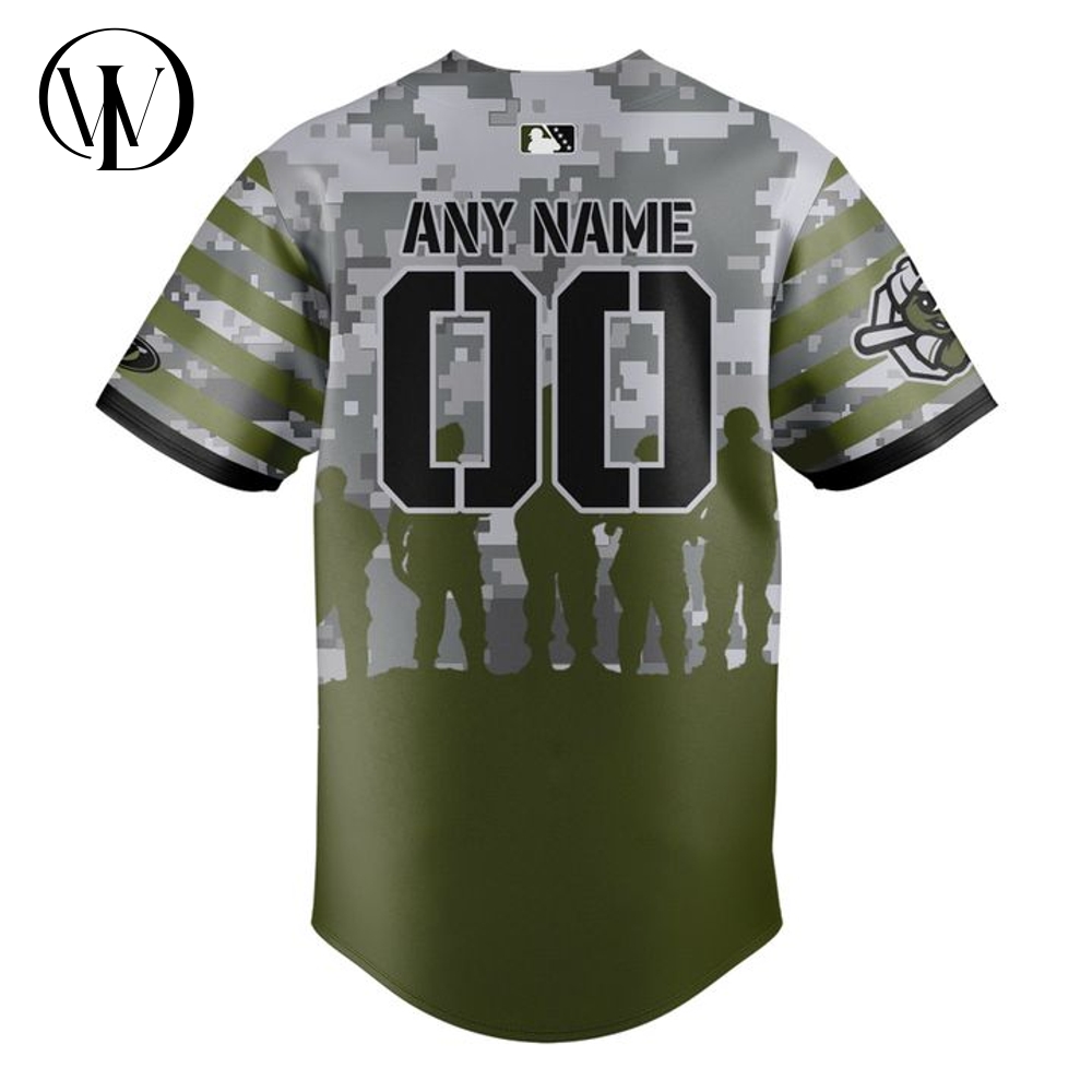 Greensboro Grasshoppers x Military Appreciation Night Camo Personalized Baseball Jersey Greensboro Grasshoppers x Military Appreciation Night Camo Personalized Baseball Jersey