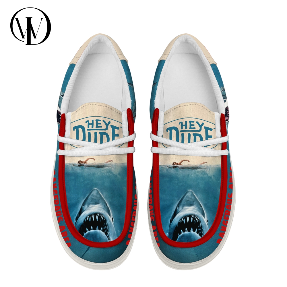 Jaws Movie "Dangerous Area" Loafer Shoes Jaws Movie "Dangerous Area" Loafer Shoes