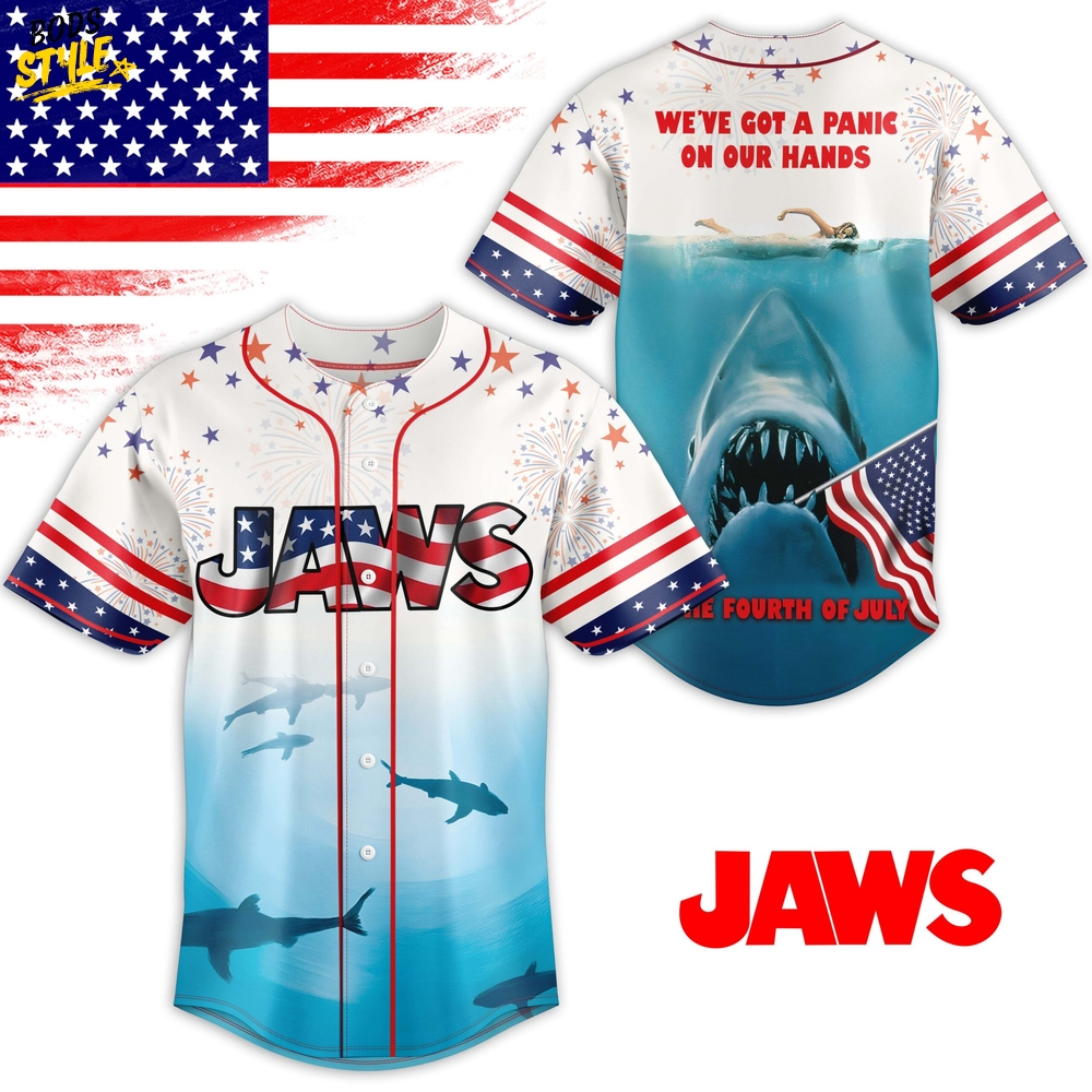 Jaws On The Four of July 2025 Baseball Jersey Jaws On The Four of July 2025 Baseball Jersey