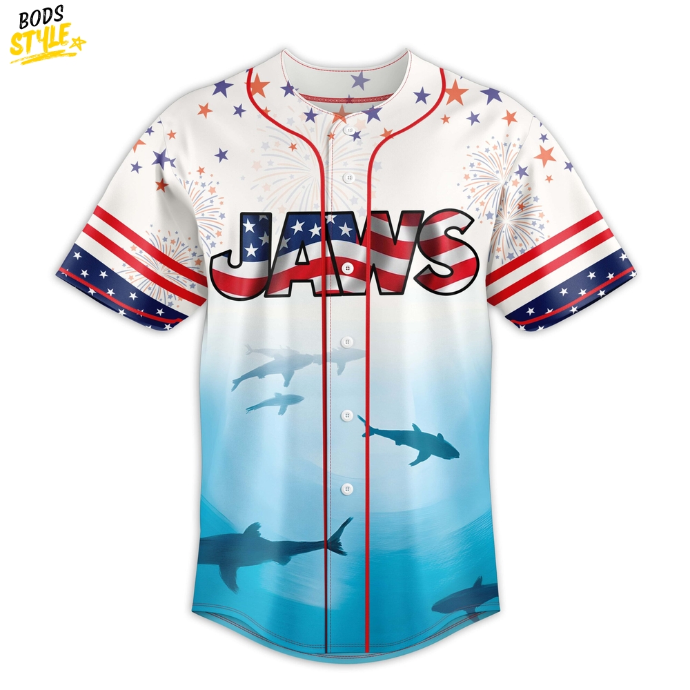 Jaws On The Four of July 2025 Baseball Jersey Jaws On The Four of July 2025 Baseball Jersey