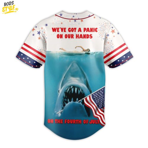 Jaws On The Four of July 2025 Baseball Jersey