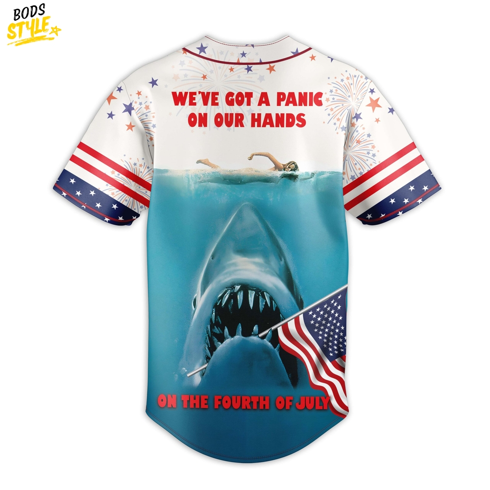 Jaws On The Four of July 2025 Baseball Jersey Jaws On The Four of July 2025 Baseball Jersey