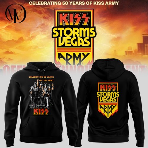 KISS Band “Storm Vegas” Celebrating 50 Years Of Kiss Army Special Hoodie
