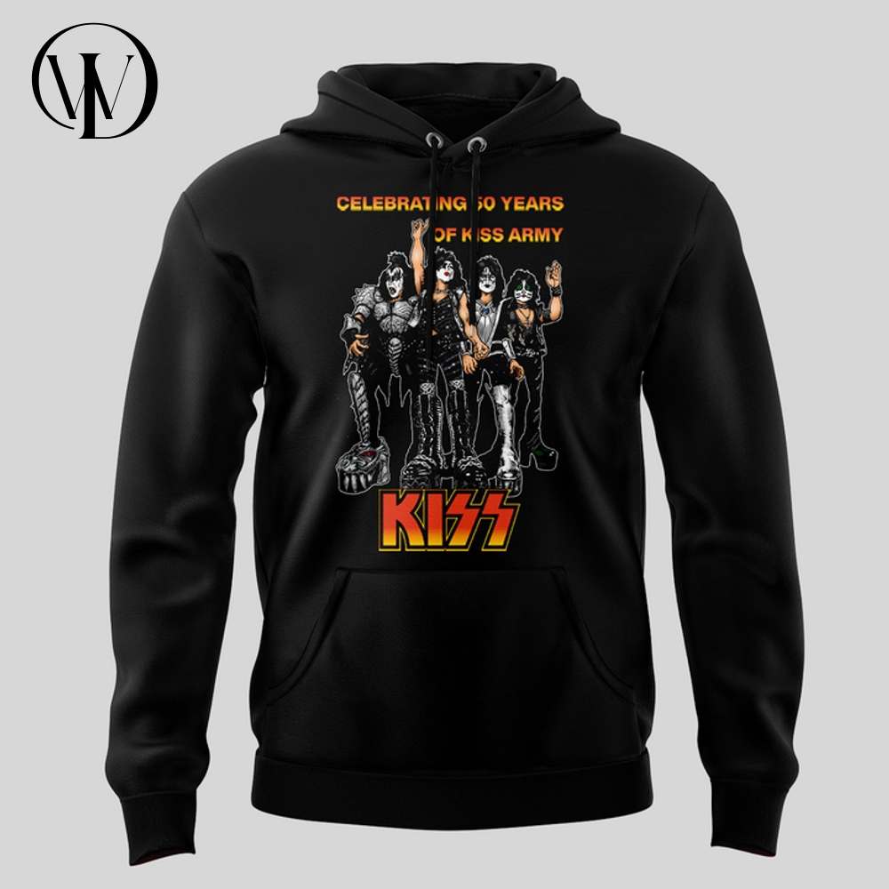 KISS Band "Storm Vegas" Celebrating 50 Years Of Kiss Army Special Hoodie KISS Band "Storm Vegas" Celebrating 50 Years Of Kiss Army Special Hoodie