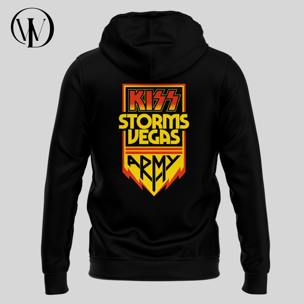 KISS Band "Storm Vegas" Celebrating 50 Years Of Kiss Army Special Hoodie KISS Band "Storm Vegas" Celebrating 50 Years Of Kiss Army Special Hoodie