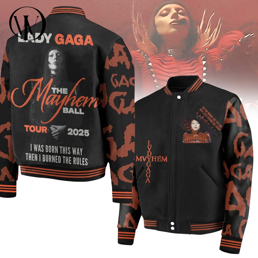 Lady Gaga The Mayhem Ball Tour 2025 Baseball Jacket Lady Gaga The Mayhem Ball Tour 2025 Baseball Jacket