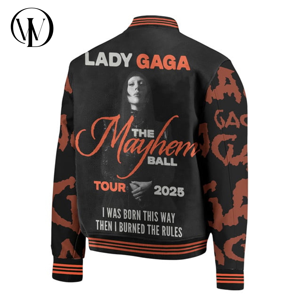 Lady Gaga The Mayhem Ball Tour 2025 Baseball Jacket Lady Gaga The Mayhem Ball Tour 2025 Baseball Jacket