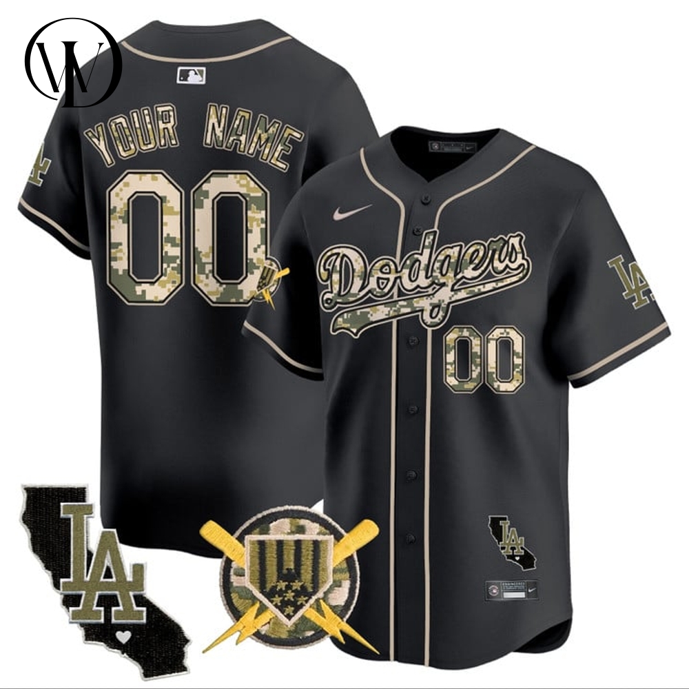 Los Angeles Dodgers Armed Forces Day Personalized Baseball Jersey Los Angeles Dodgers Armed Forces Day Personalized Baseball Jersey