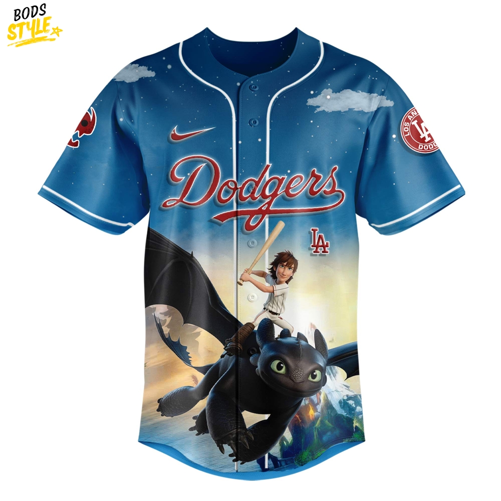 Los Angeles Dodgers x How To Train Your Dragon Limited Edition Baseball Jersey Los Angeles Dodgers x How To Train Your Dragon Limited Edition Baseball Jersey