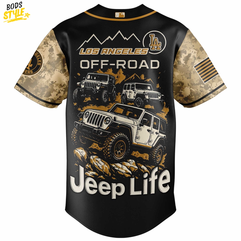 Los Angeles Dodgers x Jeep Life Limited Edition Baseball Jersey Los Angeles Dodgers x Jeep Life Limited Edition Baseball Jersey