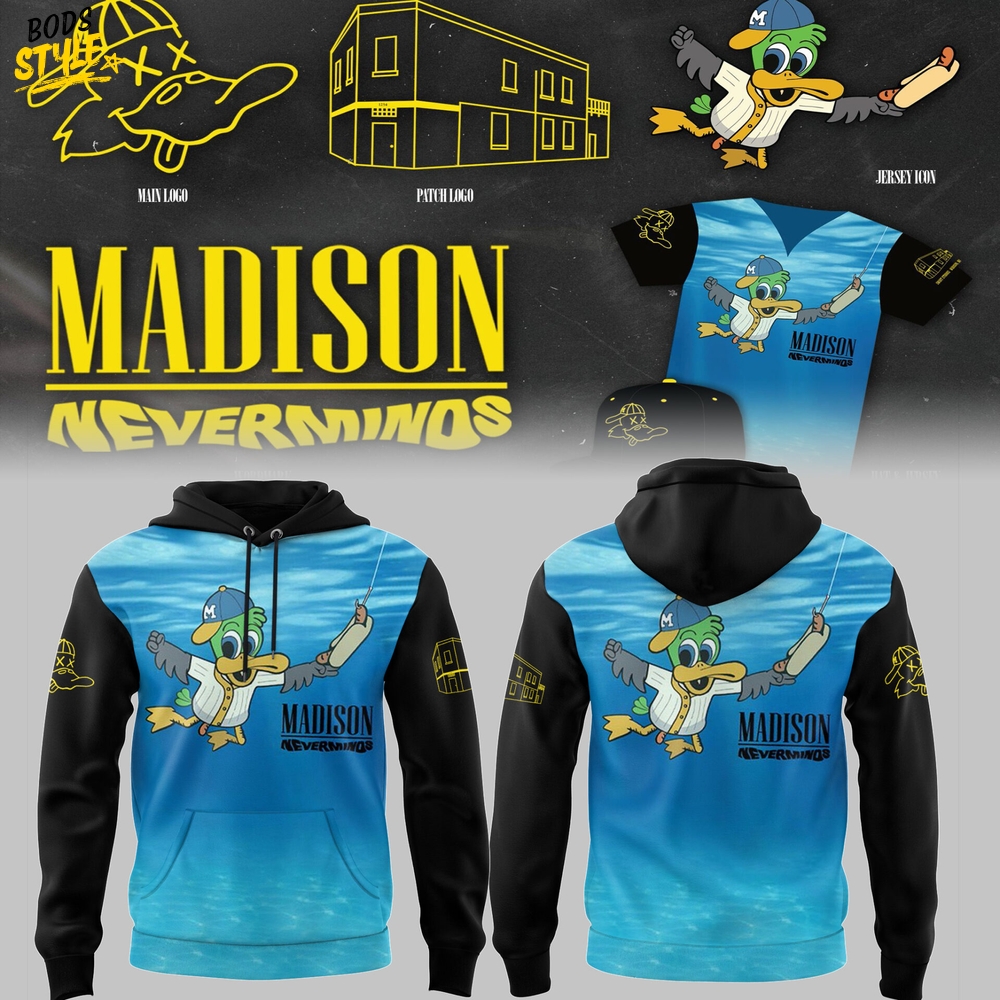 Madison Mallards Baseball Alternate "Neverminds" Hoodie Set Madison Mallards Baseball Alternate "Neverminds" Hoodie Set