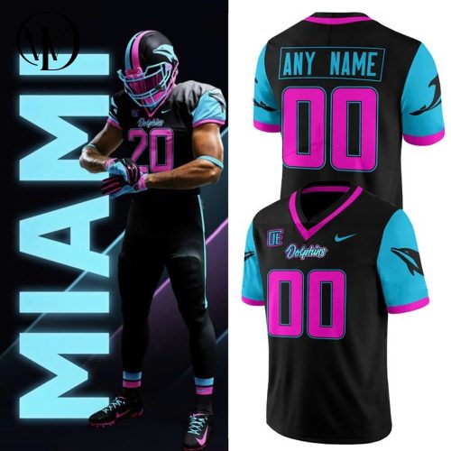 Miami Dolphins “Miami Vice” 2025 NFL Rivalries Personalized Football Jersey