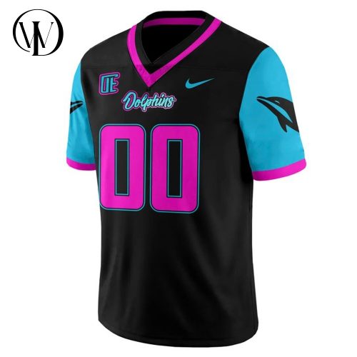 Miami Dolphins “Miami Vice” 2025 NFL Rivalries Personalized Football Jersey