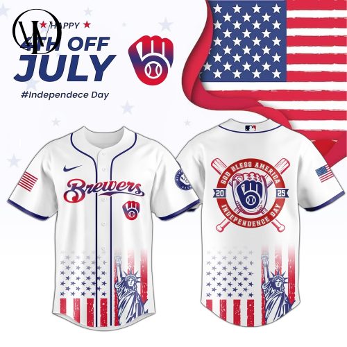Milwaukee Brewers MLB Happy Independence Day 2025 Jersey