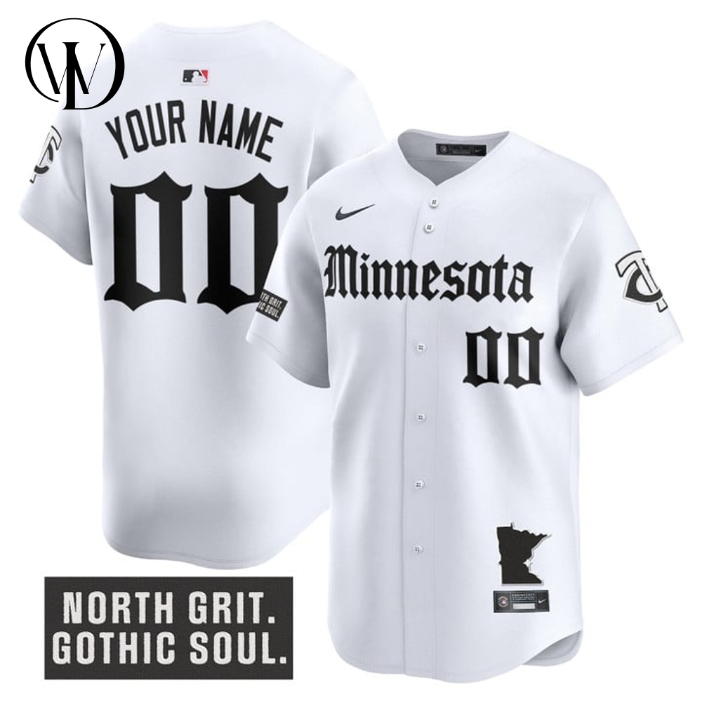 Minnesota Twins Gothic North Edition "North Grit Gothic Soul" Special Baseball Jersey Minnesota Twins Gothic North Edition "North Grit Gothic Soul" Special Baseball Jersey