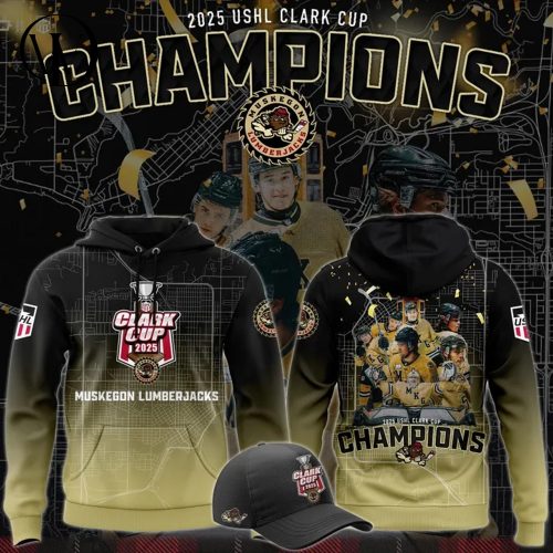 Muskegon Lumberjacks 2025 USHL Clark Cup Champions Hoodie