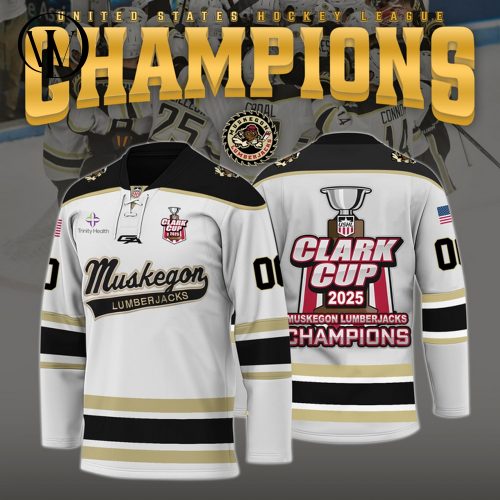 Muskegon Lumberjacks Champions USHL 2025 Hockey Jersey