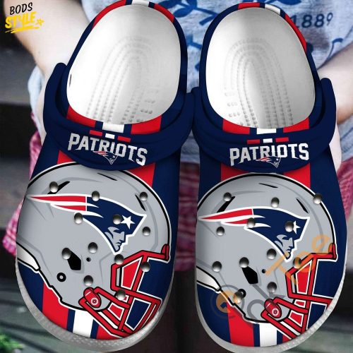 Nfl New England Patriots Helmet Crocs Clogs Shoes
