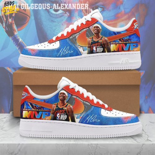 Oklahoma City Thunder Shai Gilgeous-Alexander MVP NBA Special Air Force 1 Sneaker