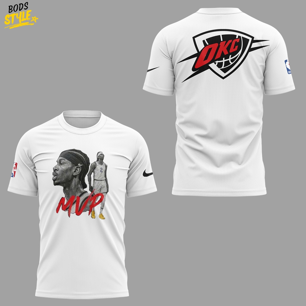 Oklahoma City Thunder x The MVP NBA 2024-2025 White Shirt Oklahoma City Thunder x The MVP NBA 2024-2025 White Shirt
